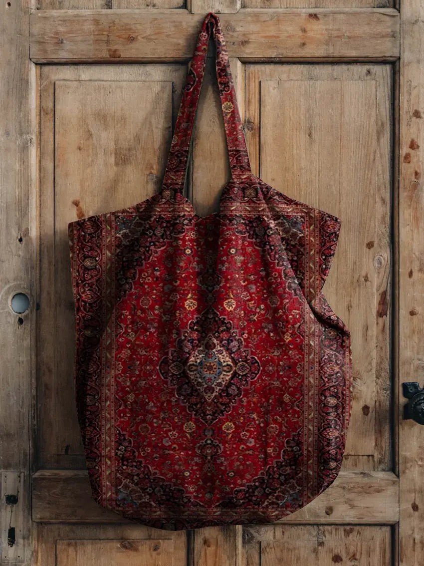 Retro Ethnic Pattern Art Print Casual Canvas Tote Bag