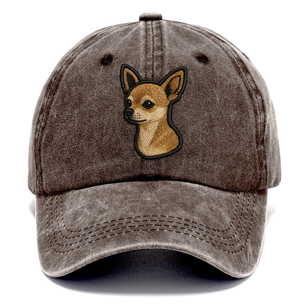 Chihuahua - Modern tiny dog logo with bo - Classic Cap