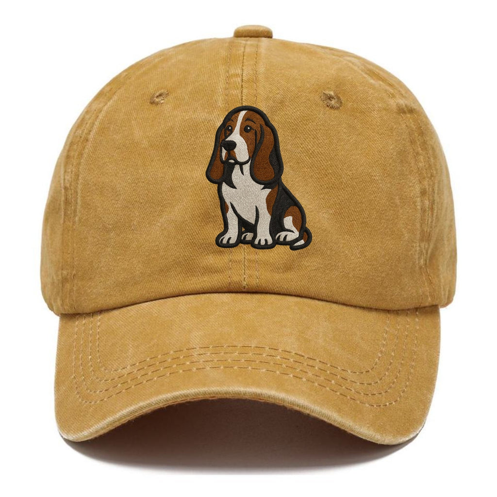 Basset Hound - Tri-color embroidered sit Classic Cap