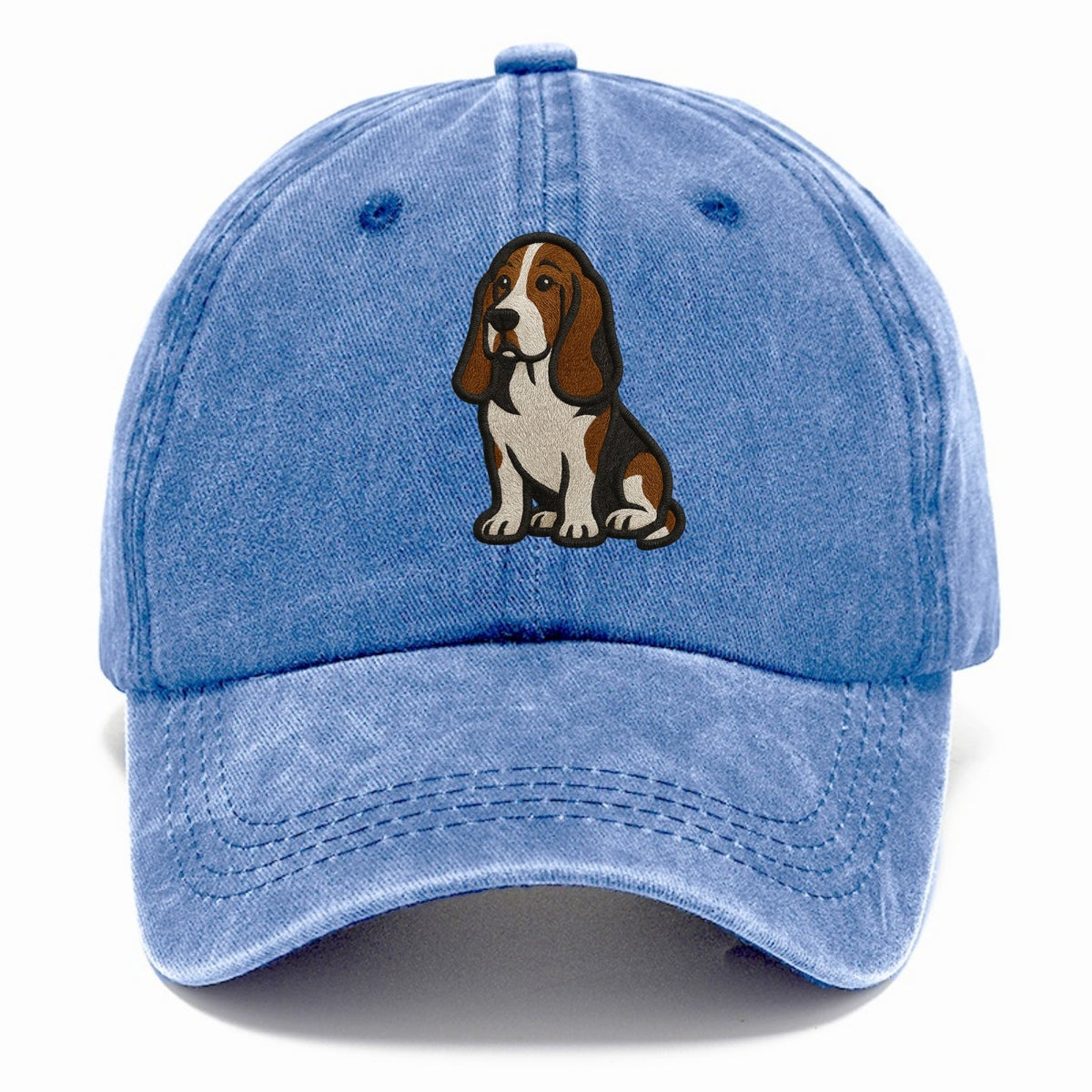 Basset Hound - Tri-color embroidered sit Classic Cap