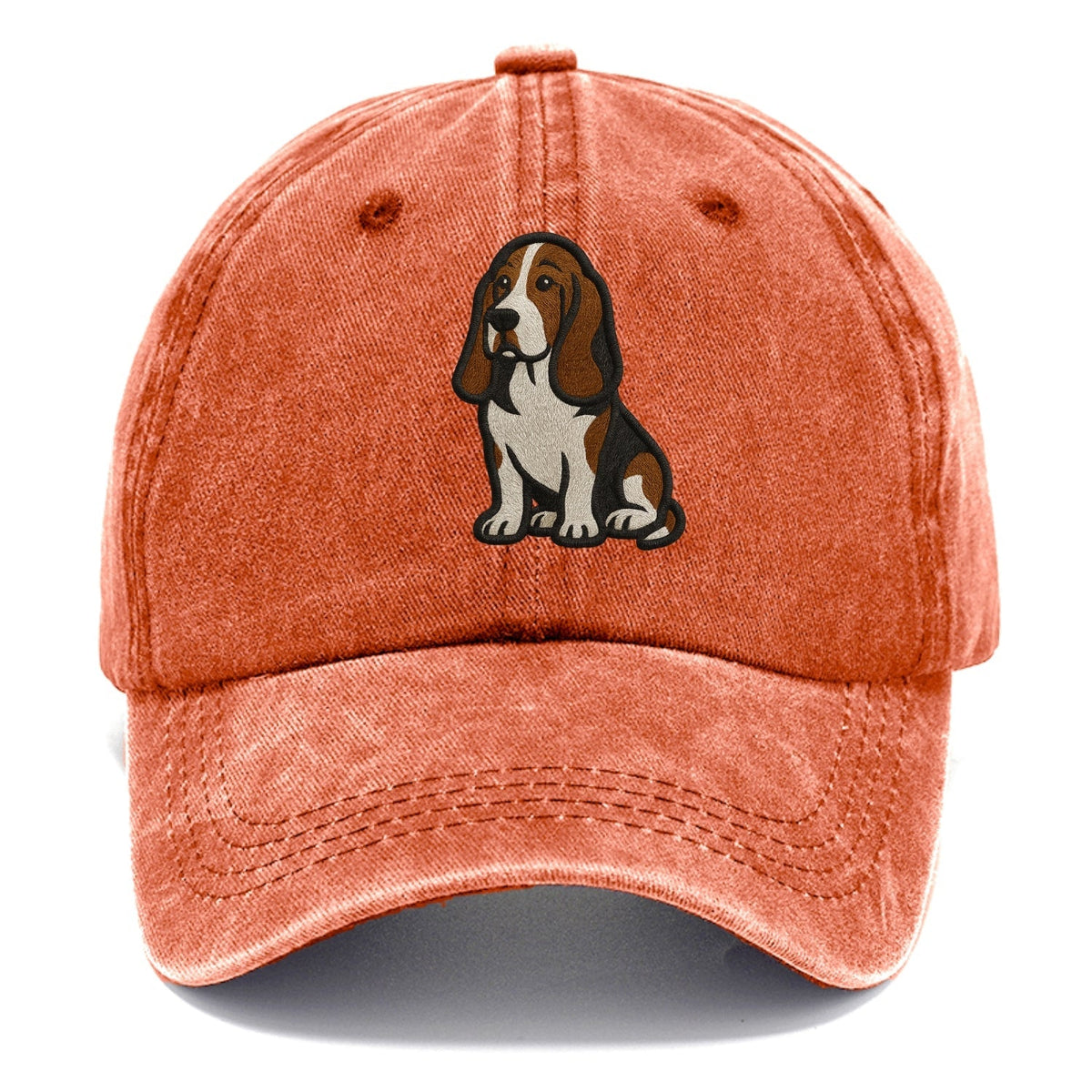 Basset Hound - Tri-color embroidered sit Classic Cap