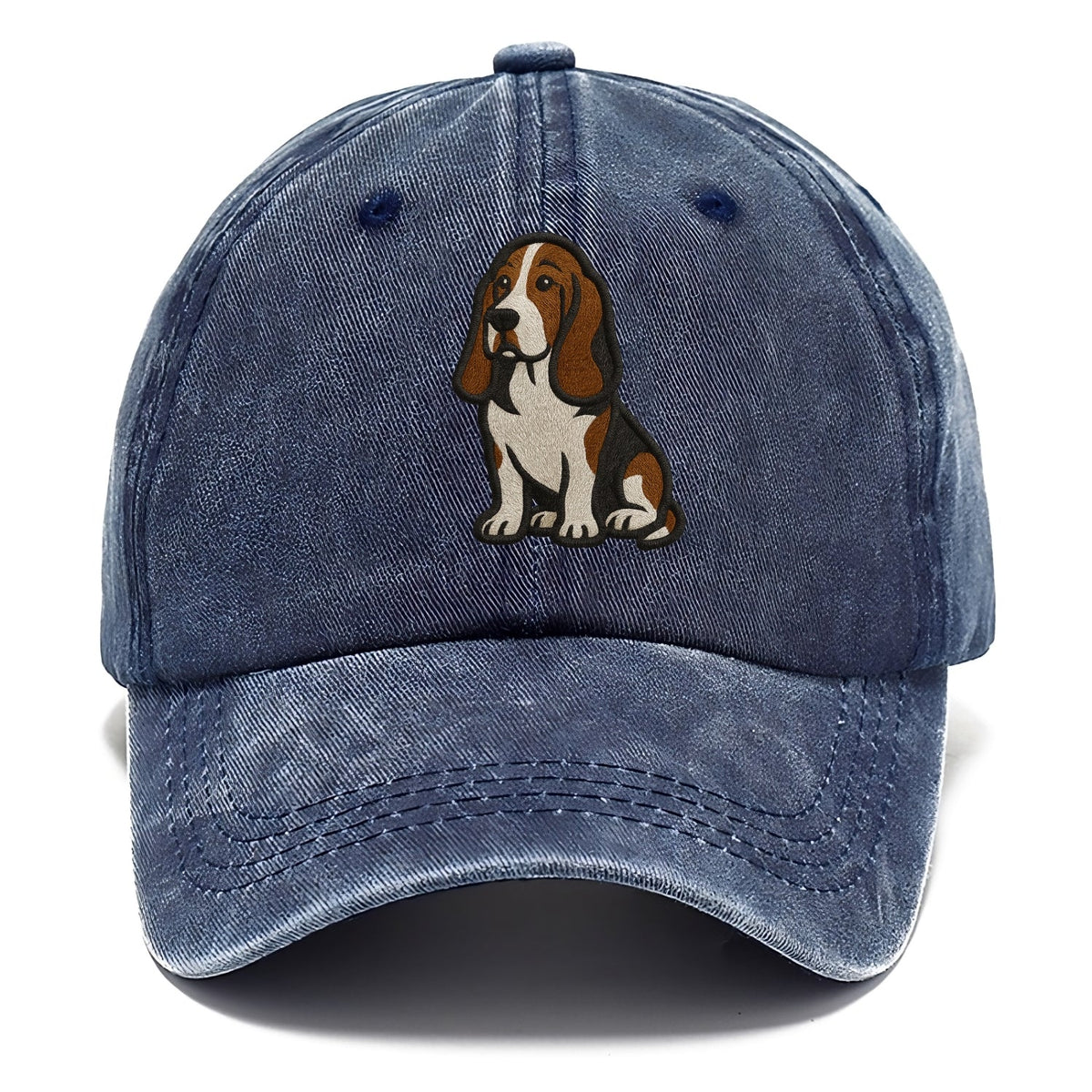 Basset Hound - Tri-color embroidered sit Classic Cap