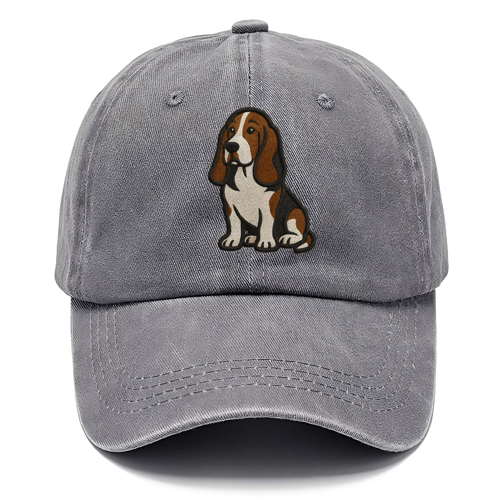 Basset Hound - Tri-color embroidered sit Classic Cap